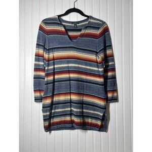 LRL LAUREN SWEATER Jeans Co. RALPH LAUREN Womens Medium V Neck Pullover
